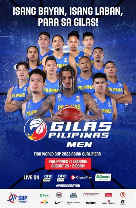 schedule gilas pilipinas|Gilas Pilipinas 12 vs Lebanon named.